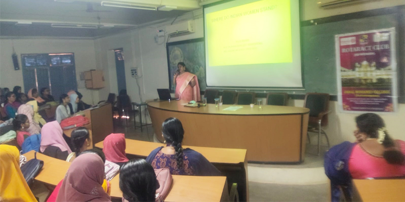 CANCER AWARENESS TALK BY DR.SASIPRIYA ON 06.03.2023 AT JAMAL MOHAMED COLLEGE