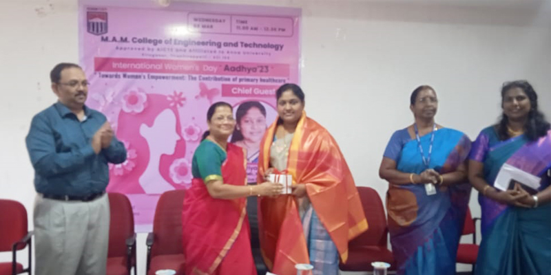 CANCER AWARENESS TALK BY DR.SASIPRIYA ON  08.03.2023 AT M.A.M COLLEGE OF ENGINEERING