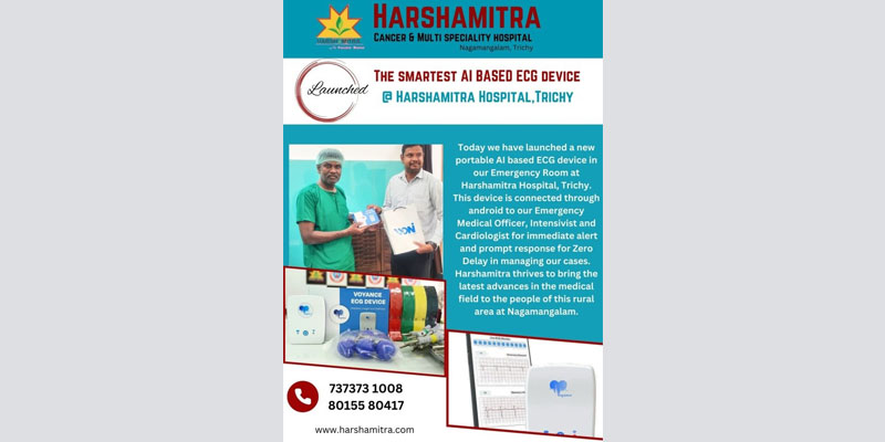 Harshamitra Cancer Hospital Unveils AI-Based ECG Device for Enhanced Cardiac Monitoring