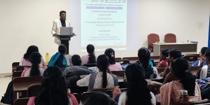 harshmitra cancer awareness program at SASTRA university