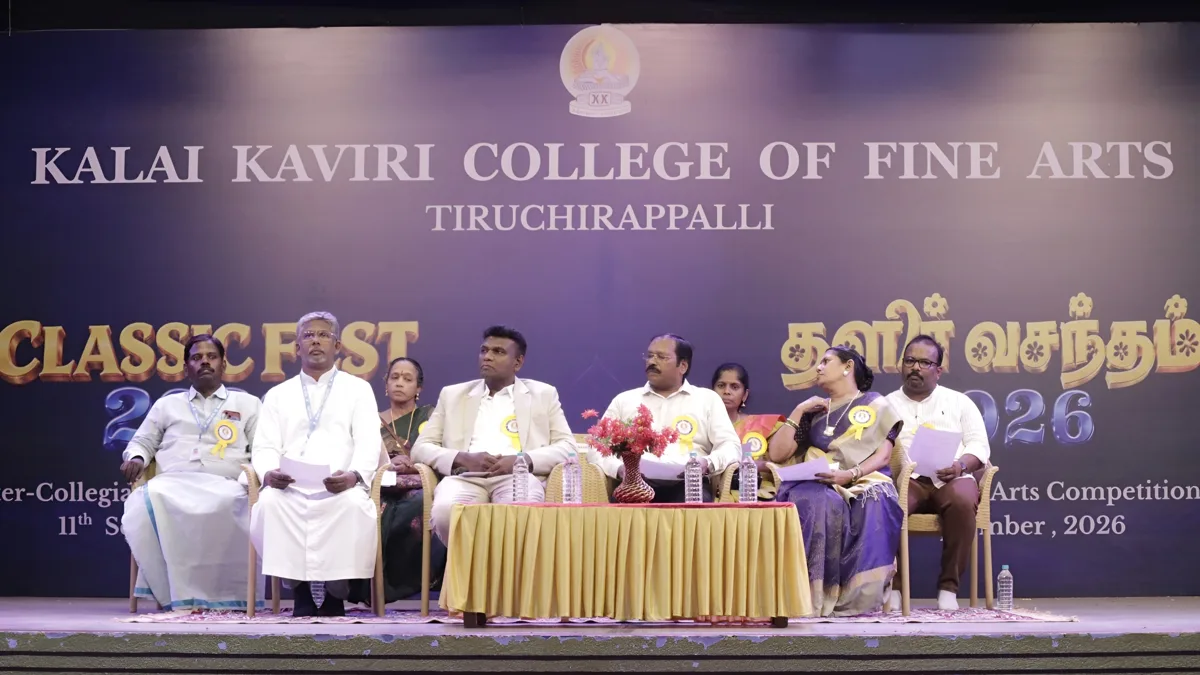 கலையின் மூலம் சமய நல்லிணக்கம்" – கலைக்காவேரி கல்லூரி நிகழ்வில் டாக்டர் கோவிந்தராஜ் வர்தணன் சிறப்புரை 3